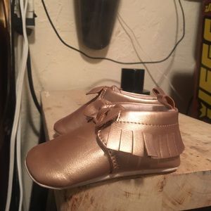 Metallic Baby Moccasins